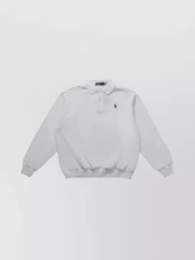 Ralph Lauren Sweatshirt Knitwear Polo Collar In White