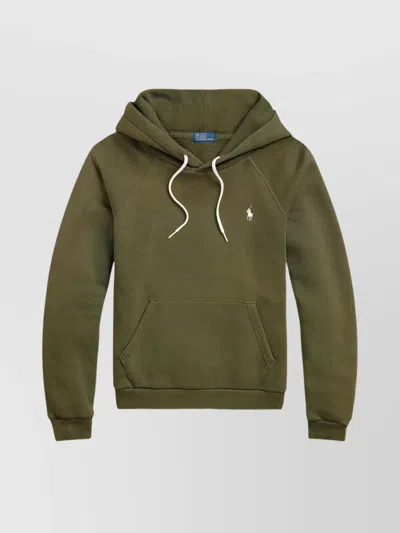 Ralph Lauren Hooded Sweatshirt Kangaroo Pocket In Green