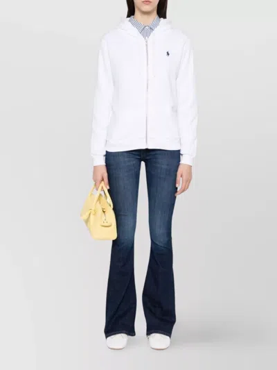Ralph Lauren Hooded Sweatshirt With Ribbed Cuffs And Pouch Pockets