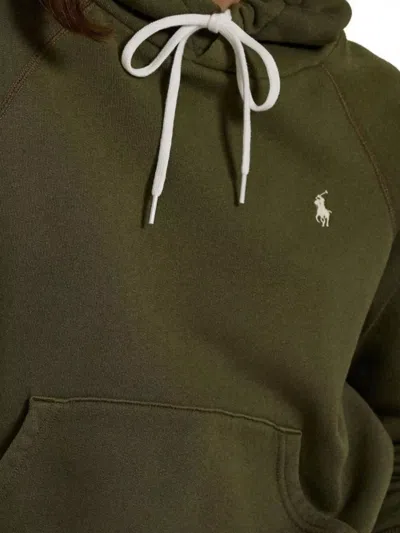 Ralph Lauren Hooded Sweatshirt Kangaroo Pocket In Green