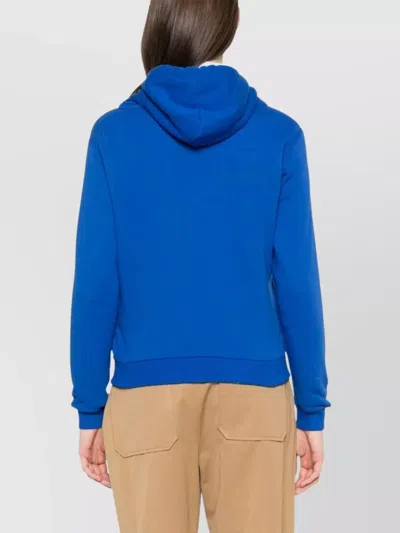 Ralph Lauren Logo Hooded Sweatshirt Featuring Pockets In Blue