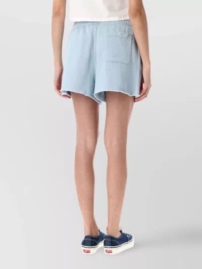 Ralph Lauren Cotton Shorts Frayed Hem In Blue