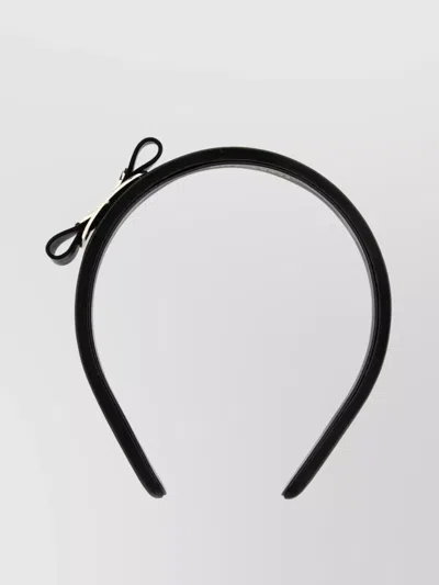 Ferragamo Bow Embellishment Leather Headband