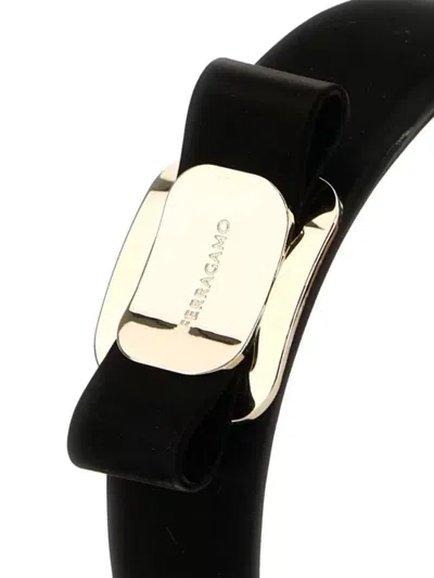 Ferragamo Bow Embellishment Leather Headband