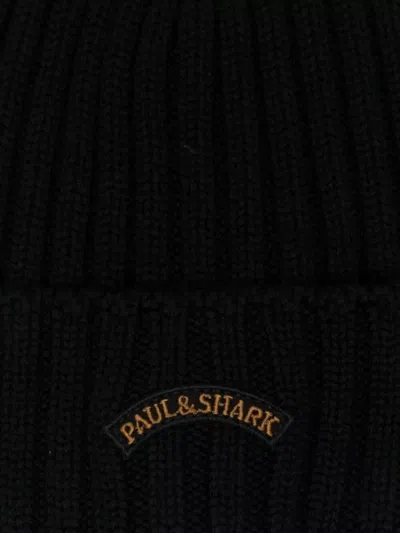 Paul & Shark Wool Ribbed Turn-up Brim Hat