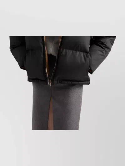 Prada Contrasting Lining Hooded Down Jacket