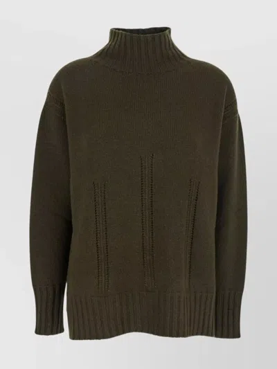 Tom Ford Long-sleeved Mock Neck Cashmere Sweater Clothing In Black