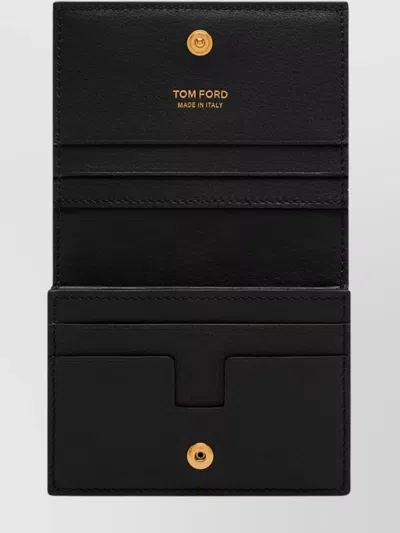 Tom Ford Compact Wallet Gold-tone Hardware