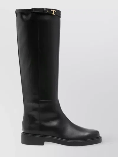 Tod's Buckle Detail Knee-high Leather Boots