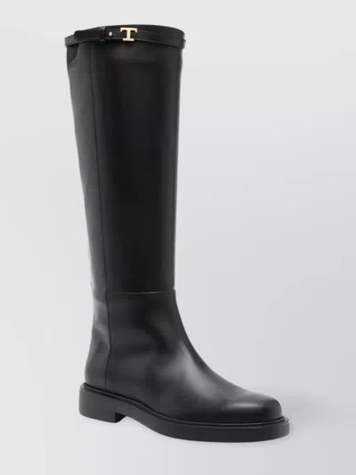 Tod's Buckle Detail Knee-high Leather Boots