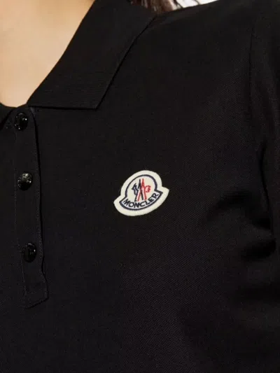 Moncler Logo Patch Cotton Pique Polo Shirt Clothing