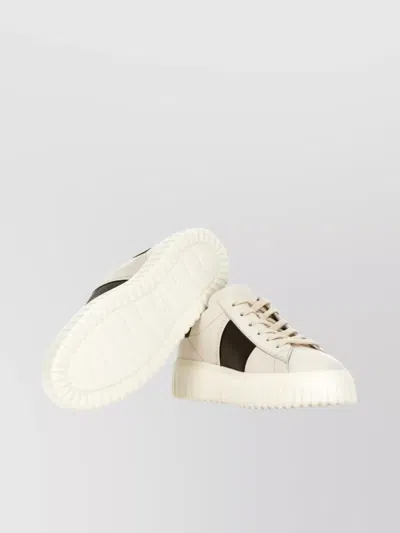 Hogan Sneakers Striped Panel Flat Sole