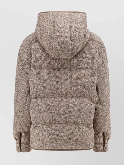 Brunello Cucinelli Wool And Silk Reversible Down Jacket