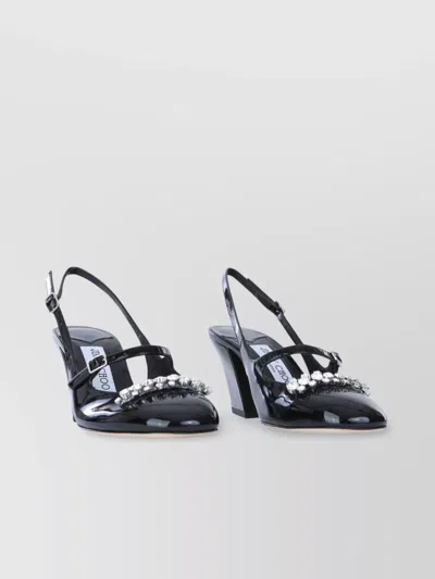 Jimmy Choo Chunky Heel Buckle Embellished Pumps