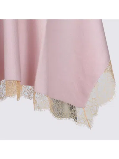 Alexander Mcqueen Lace-trimmed Sleeveless Midi Dress In Pink