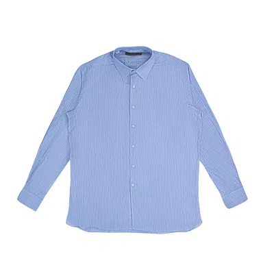 Freemans Sporting Club Freeman's Sporting Club Pinstriped Cotton Dress Shirt - Blue In Blue