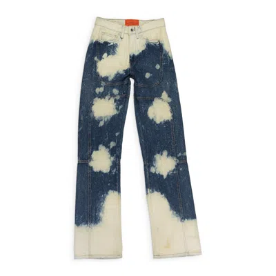 Who Decides War Bleached Signature Denim - Indigo/white In Blue