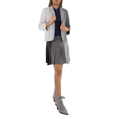 Thom Browne Ladies Light Grey Cropped Sack Sport Coat, Brand Size 36 (us Size 0)