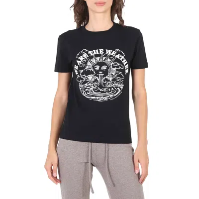 Stella Mccartney Ladies "we Are The Weather" T-shirt In Black