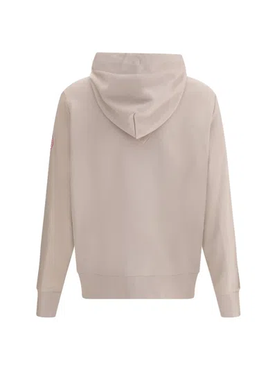 Canada Goose Huron Patch-logo Hoodie In Neutral