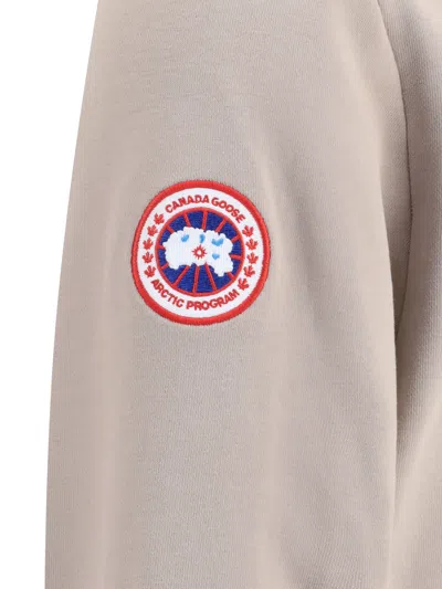 Canada Goose Huron Patch-logo Hoodie In Neutral