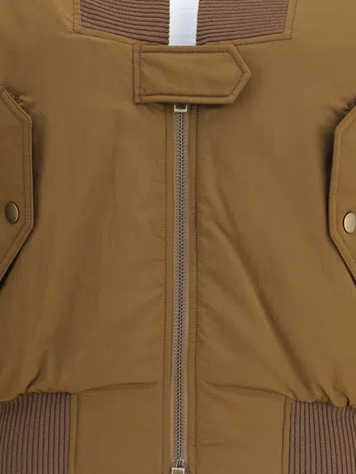 Chloé Women Nylon Bomber Jacket In Brown