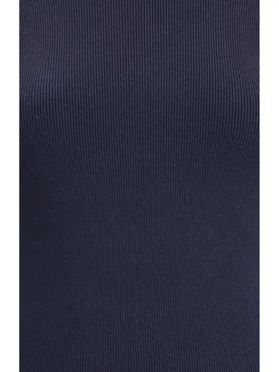 Chloé Chloè Wool And Cotton Turtleneck Pullover In Blue