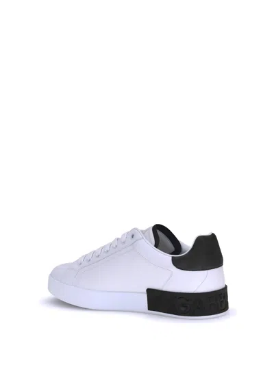 Dolce & Gabbana Sneakers From The Portofino Line In Calfskin In White