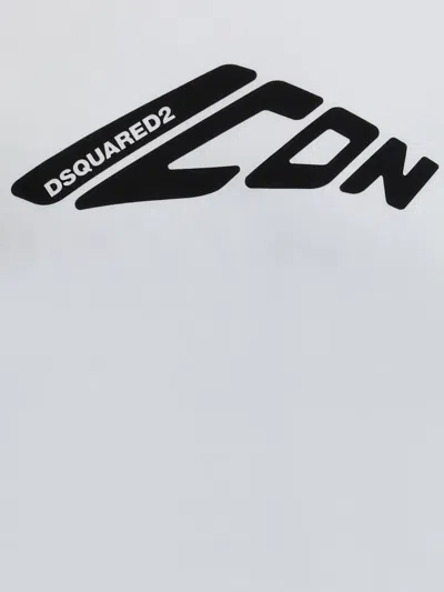 Dsquared2 Cotton Crew Neck T-shirt With Short Sleeves In Regular Fit In White