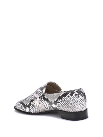 Ferragamo Python Print Leather Loafers In Animal Print