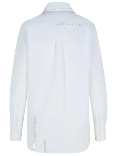 Marni Cotton Shirt With Chest Pocket And Structured Collar In White