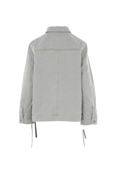 Loewe Patch-pocket Denim Jacket In Gray