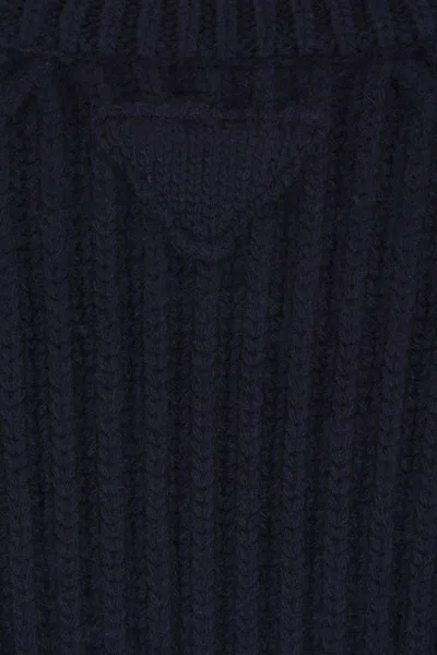 Prada Dark Blue Wool Blend Sweater In Blue