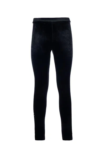Balenciaga Ski Velvet Leggings In Blue