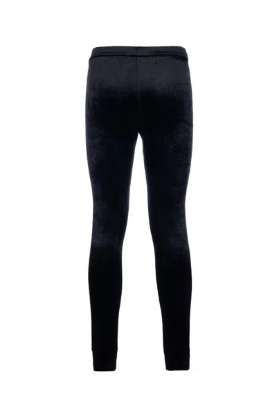 Balenciaga Ski Velvet Leggings In Blue