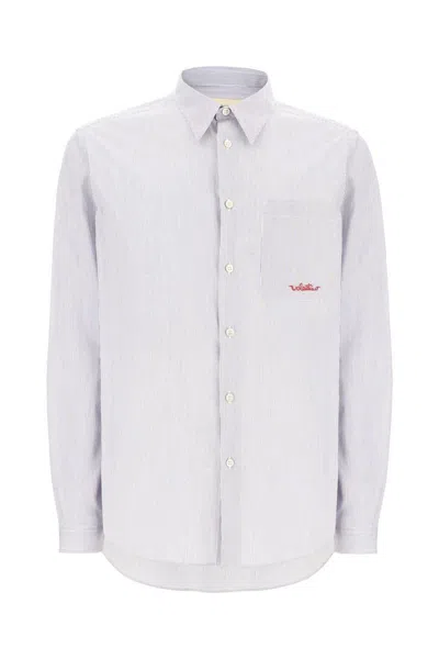 Valentino Striped Shirt With Embroidered Logo