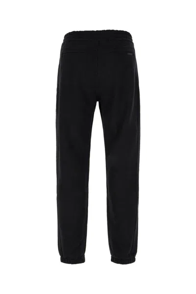 Saint Laurent Dark Blue Cotton Joggers In Blue