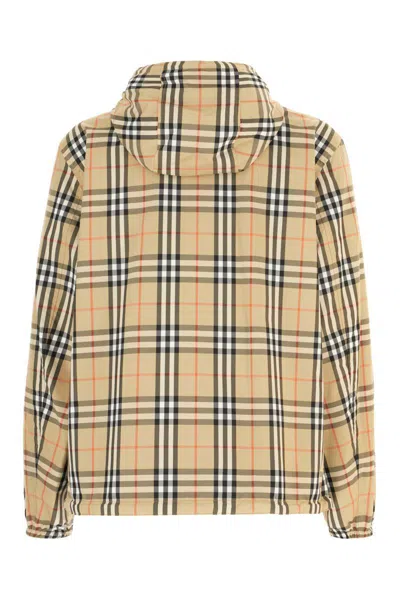 Burberry Printed Polyester Reversible Jacket In Neutral