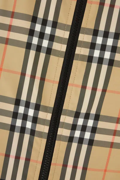 Burberry Printed Polyester Reversible Jacket In Neutral