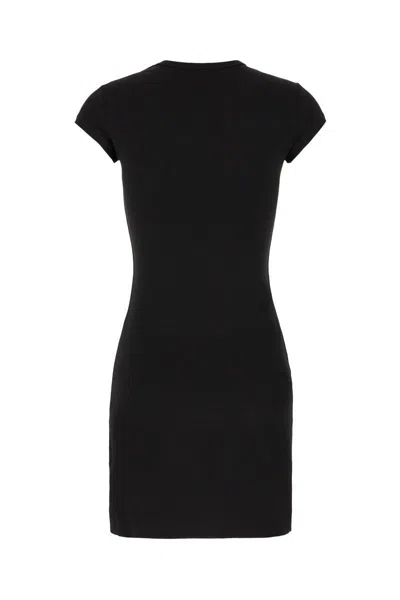Diesel Women Abito Corto Con Dettaglio Oval D Cut Out In Cotone Stretch Nero Donna
