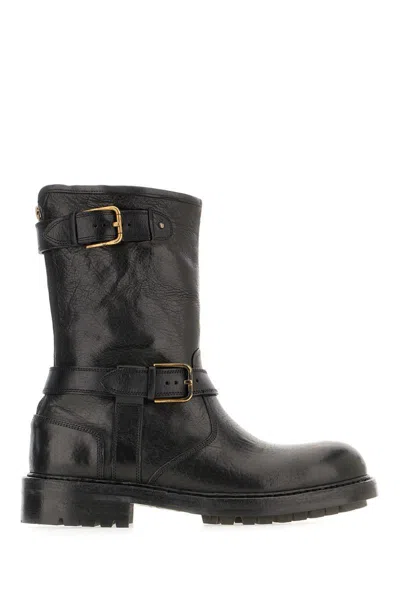 Dolce & Gabbana Horseride Leather Boots