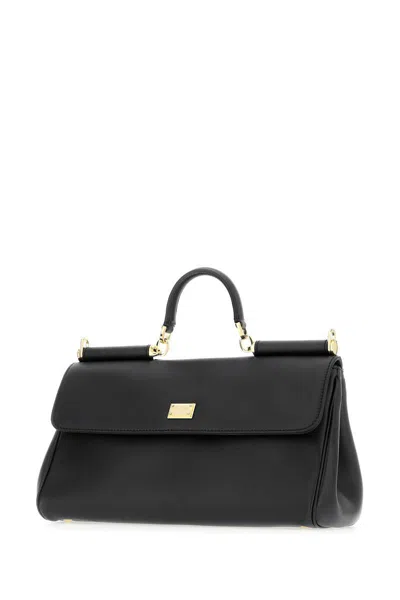 Dolce & Gabbana Black Leather My Sicily Handbag