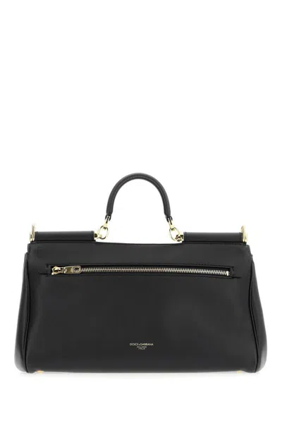 Dolce & Gabbana Black Leather My Sicily Handbag