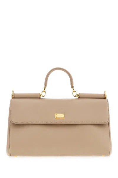 Dolce & Gabbana Grey Leather My Sicily Handbag