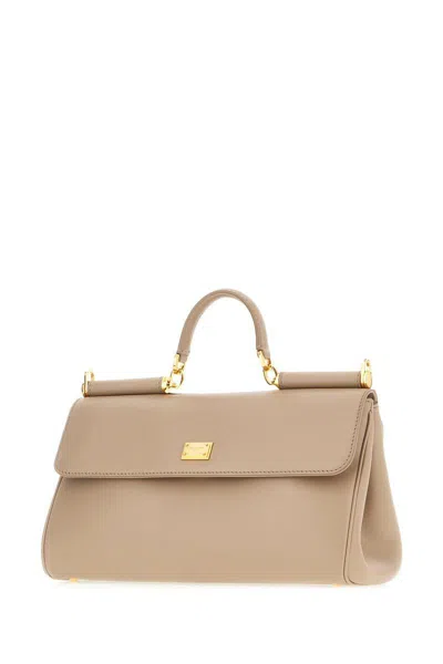 Dolce & Gabbana Grey Leather My Sicily Handbag