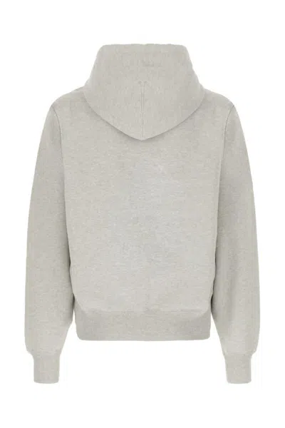 Ami Alexandre Mattiussi Ami Ami De Coeur Logo Embroidered Hoodie In Gray