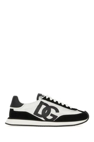 Dolce & Gabbana Multicolor Mesh And Split Leather Cushion Sneakers