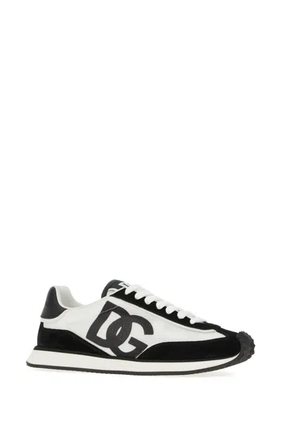Dolce & Gabbana Multicolor Mesh And Split Leather Cushion Sneakers