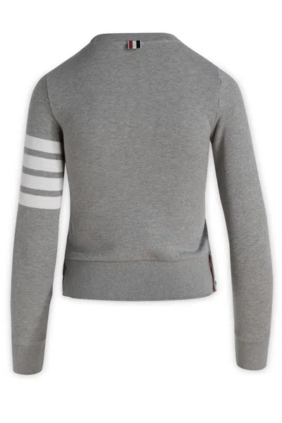 Thom Browne Loopback Jersey Knit Engineered 4-bar Stripe Classic Crewneck Pullover