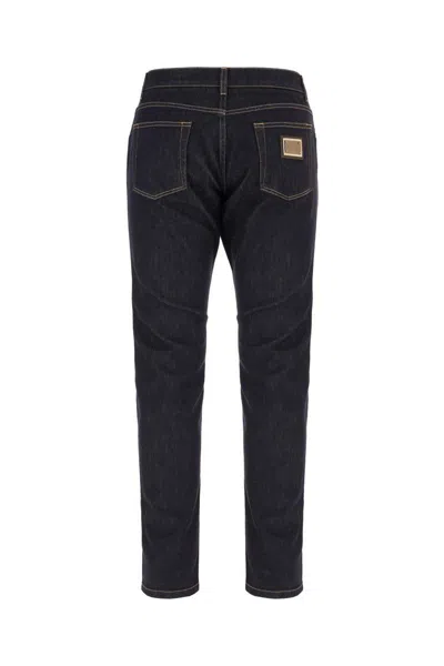 Dolce & Gabbana Trousers With Belt Loops And Contrast Stitching In Black